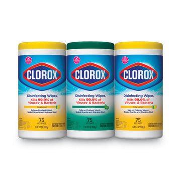 Clorox® Disinfecting Wipes, 7 X 8, Fresh Scent-citrus Blend, 75-canister, 3-pk freeshipping - TVN Wholesale